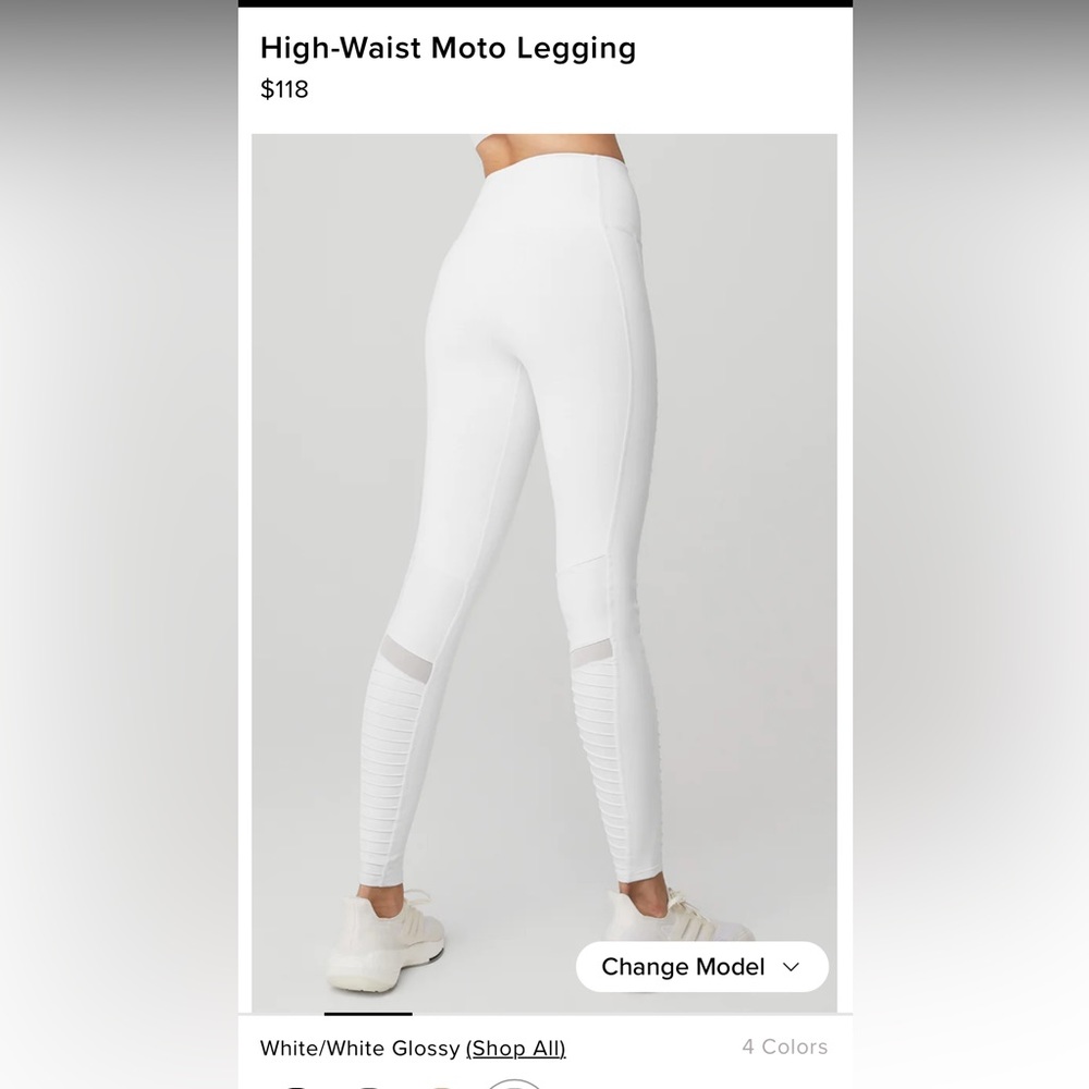 High-Waist Moto Legging Sz M